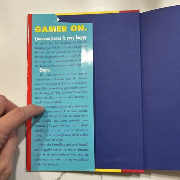 Slacker by Gordon Korman Hardcover Children’s Fiction Book - Picture 3 of 7